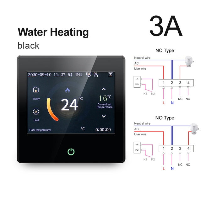 AVATTO WiFi Smart Thermostat Heating Temperature Controller with Celsius/Fahrenheit LED Touch Screen Work with Alexa Google Home