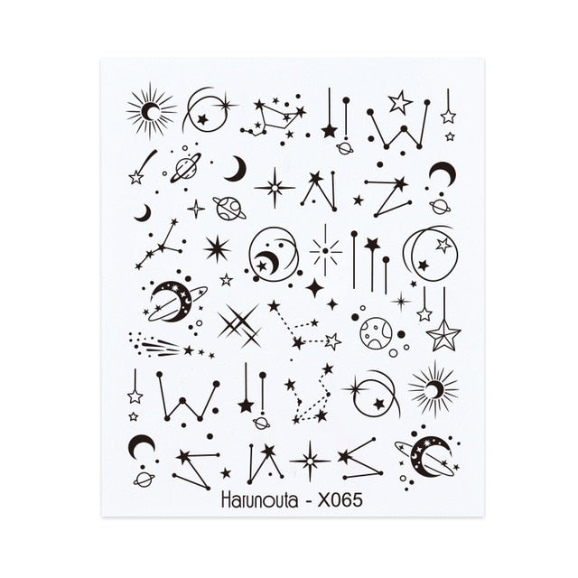 Harunouta Spring Simple Green Theme Water Decal Sticker Flower Leaf Tree Summer DIY Slider For Manicuring Nail Art Watermarks