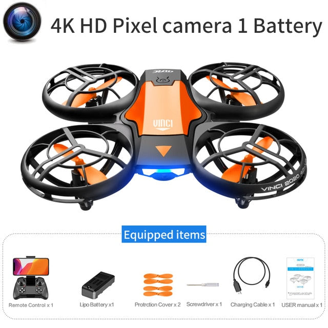 V8 New Mini Drone 4k profession HD Wide Angle Camera 1080P WiFi fpv Drone Camera Height Keep Drones Camera Helicopter Toys