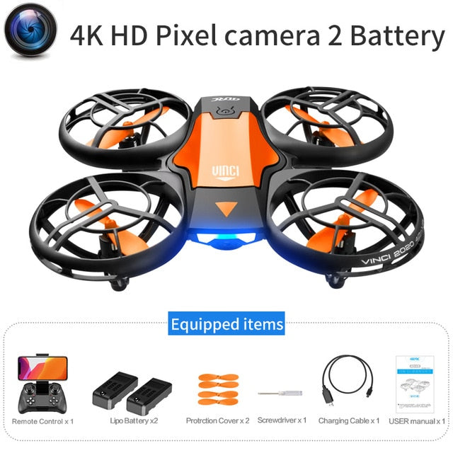V8 New Mini Drone 4k profession HD Wide Angle Camera 1080P WiFi fpv Drone Camera Height Keep Drones Camera Helicopter Toys