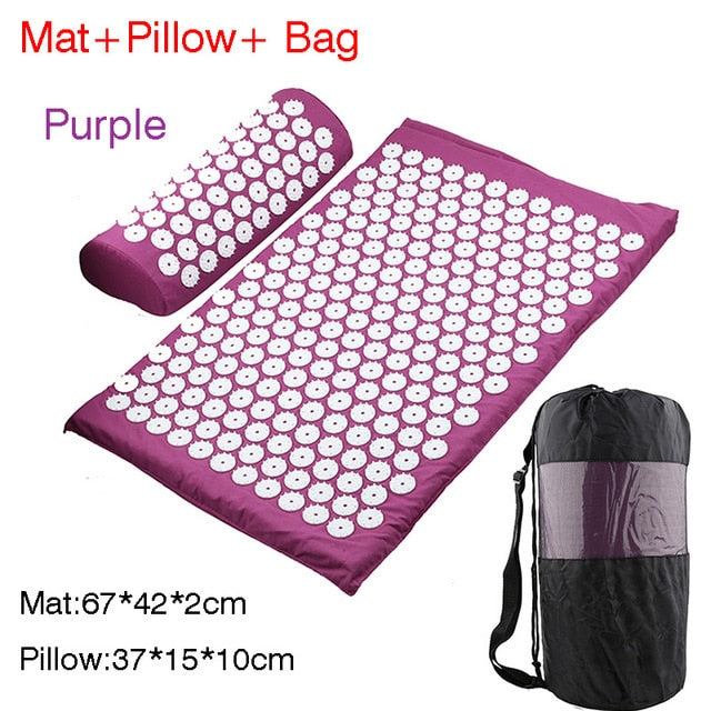 Massager Cushion Massage Yoga Mat Acupressure mat Relieve Stress Back Body Pain Spike Mat Massage Mat
