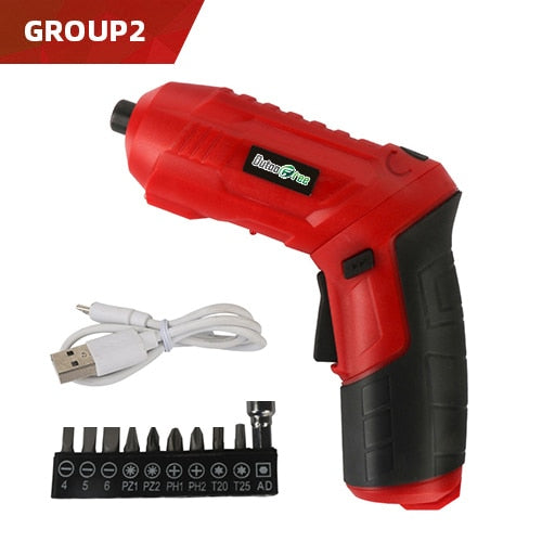 4.2V Electric Screwdriver Rechargeable Cordless Power Drill Screw Driver Kit Maximum Screw Diameter ABS Makings