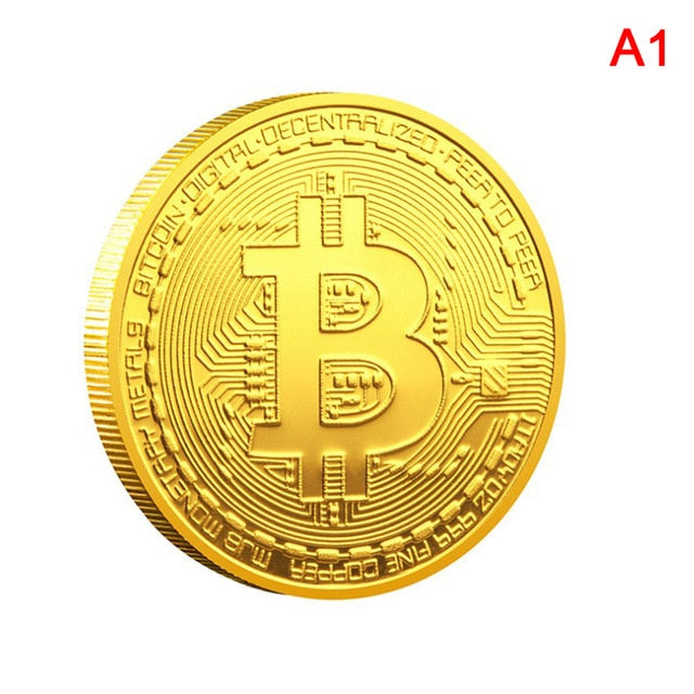 Funny Bitcoin Collectible BTC Coin Pirate Treasure Coins Props Toys For Halloween Party Cosplay Kids