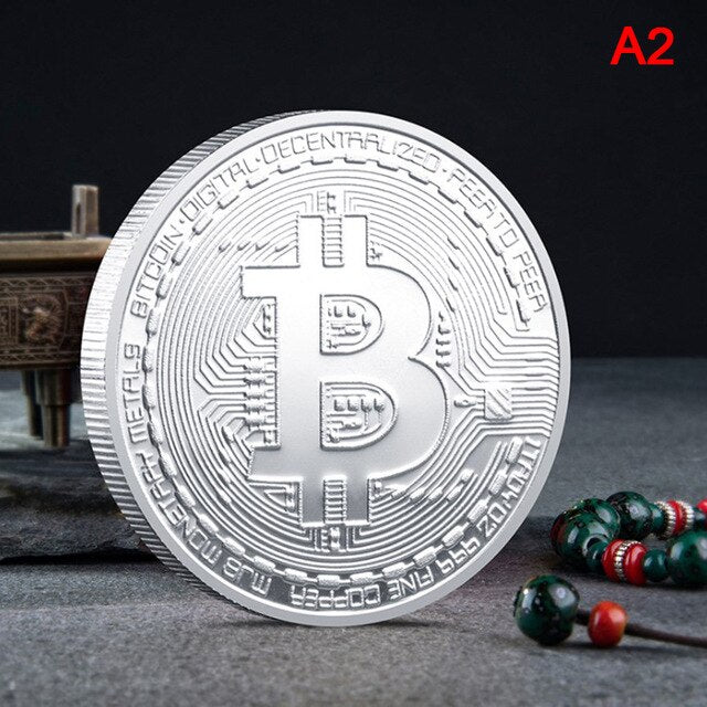 Funny Bitcoin Collectible BTC Coin Pirate Treasure Coins Props Toys For Halloween Party Cosplay Kids