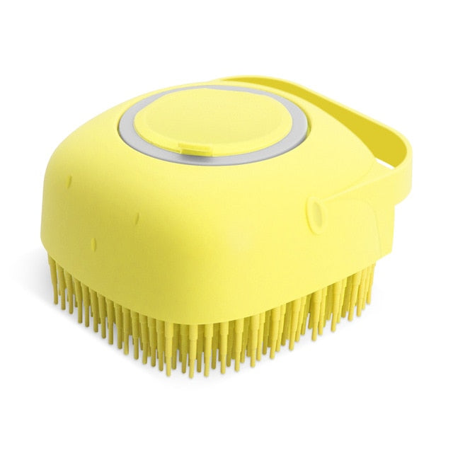 Pet Dog Shampoo Brush 2.7oz/80ml Cat Massage Comb Grooming Scrubber Brush for Bathing Short Hair Soft Silicone Rubber Brushes