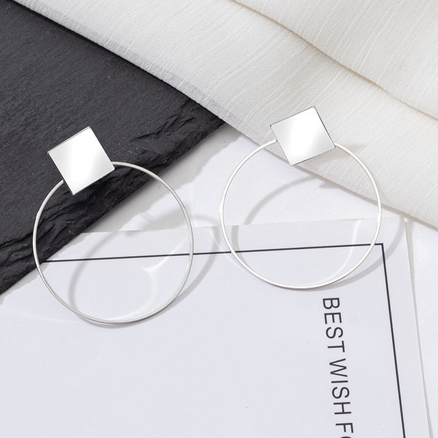 Fashion Statement Earrings Large Geometric Earrings For Women Hanging Dangle Earrings Drop Earrings 2020 Modern Female Jewelry