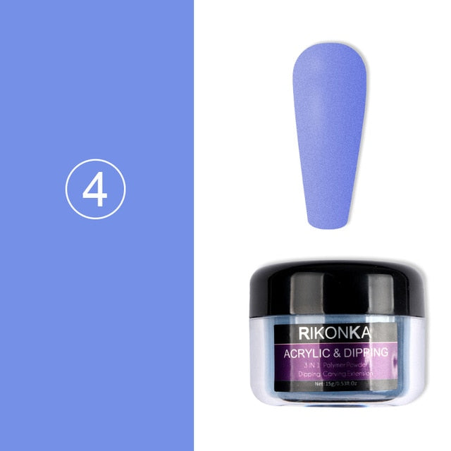 15g Acrylic Powder For Nail Extension Carving Valentines Day Nail Design Dipping Powder Pigment Dust Professional Nail Supplies
