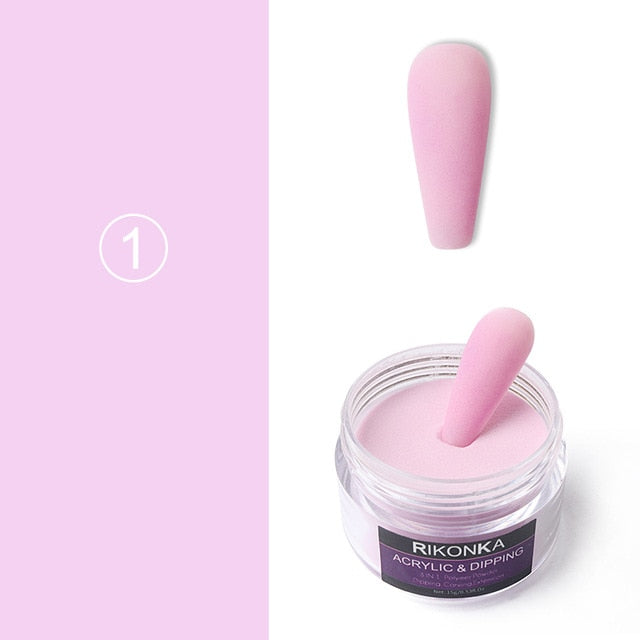 15g Acrylic Powder For Nail Extension Carving Valentines Day Nail Design Dipping Powder Pigment Dust Professional Nail Supplies