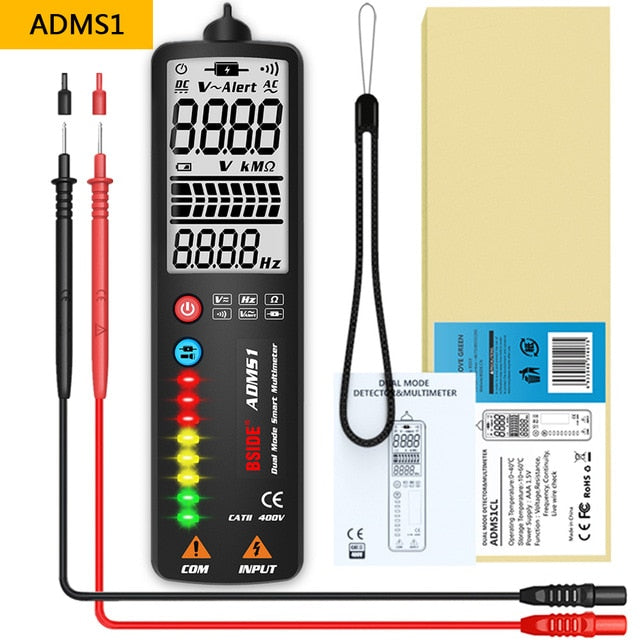 BSIDE Voltage Detector Indicator 2.4"LCD Non contact Live wire Tester Electric Pen Voltmeter Multimeter NCV Continuity Hz Test