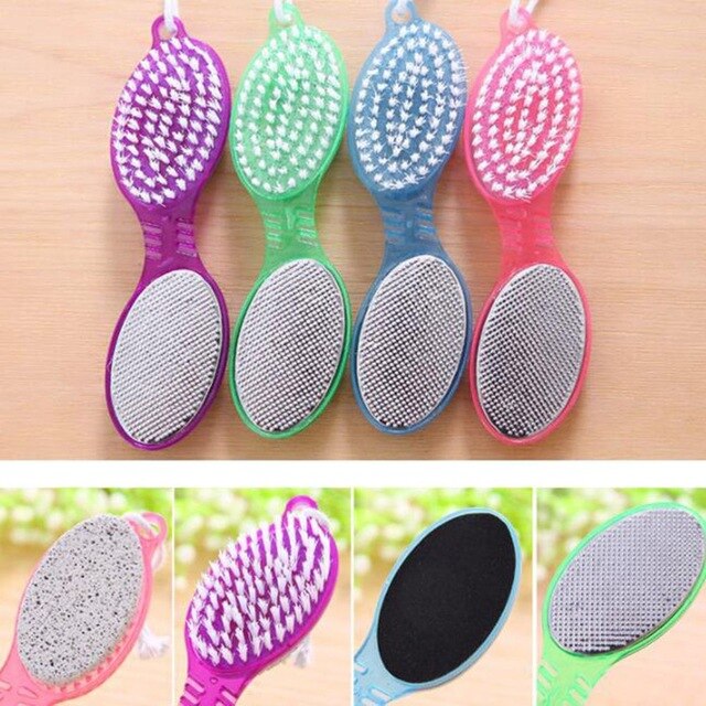 1pc 4 In 1 Foot Grinding Stone Practical Foot Dead Skin Callus Remover Multi-function Foot Cleaner Brush Pedicure Foot Care Tool