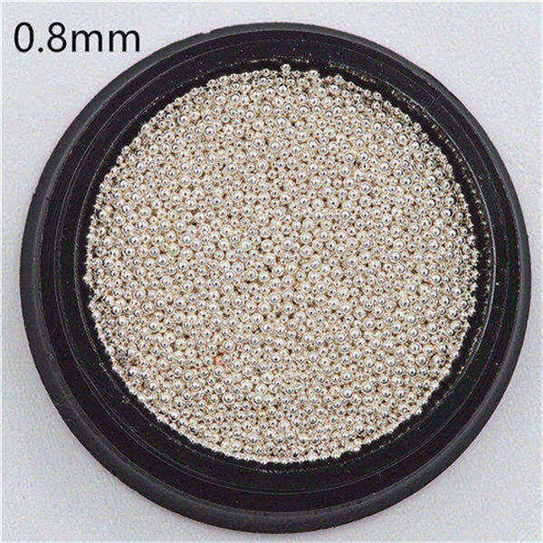 0.4-3.0mm Caviar Metal Beads Steel Ball Nail Studs CAVIAR BEADS ROSE GOLD sliver black 3D Nail Art manicure diy supplies tools