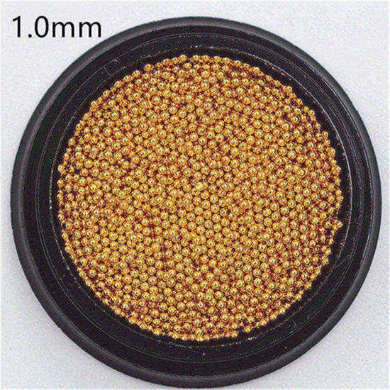 0.4-3.0mm Caviar Metal Beads Steel Ball Nail Studs CAVIAR BEADS ROSE GOLD sliver black 3D Nail Art manicure diy supplies tools