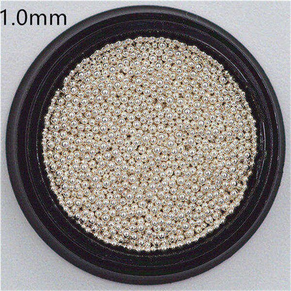 0.4-3.0mm Caviar Metal Beads Steel Ball Nail Studs CAVIAR BEADS ROSE GOLD sliver black 3D Nail Art manicure diy supplies tools