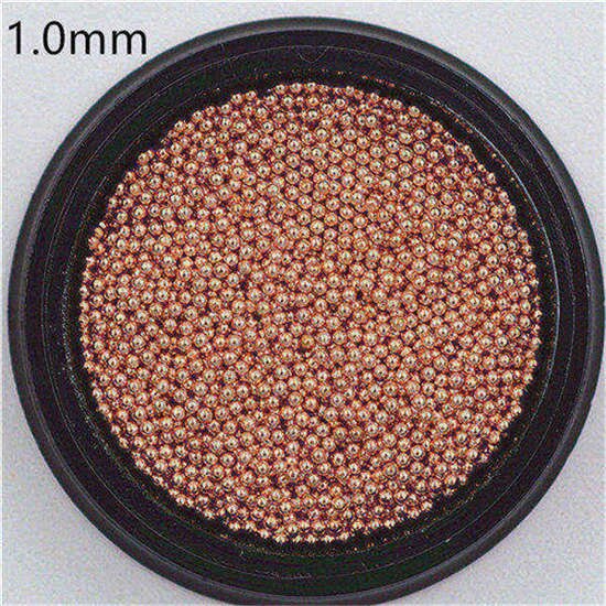 0.4-3.0mm Caviar Metal Beads Steel Ball Nail Studs CAVIAR BEADS ROSE GOLD sliver black 3D Nail Art manicure diy supplies tools