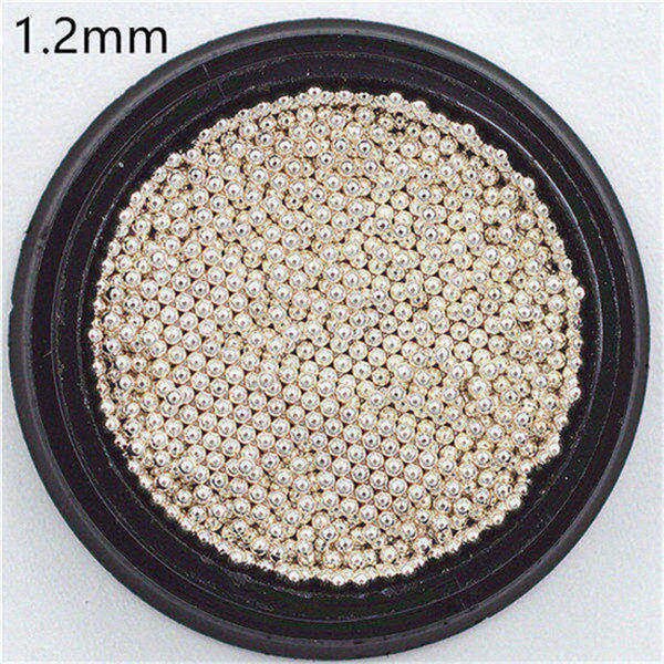 0.4-3.0mm Caviar Metal Beads Steel Ball Nail Studs CAVIAR BEADS ROSE GOLD sliver black 3D Nail Art manicure diy supplies tools