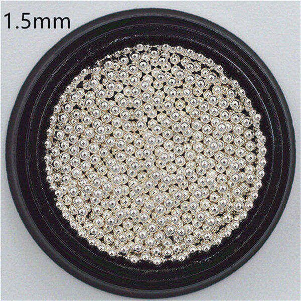 0.4-3.0mm Caviar Metal Beads Steel Ball Nail Studs CAVIAR BEADS ROSE GOLD sliver black 3D Nail Art manicure diy supplies tools