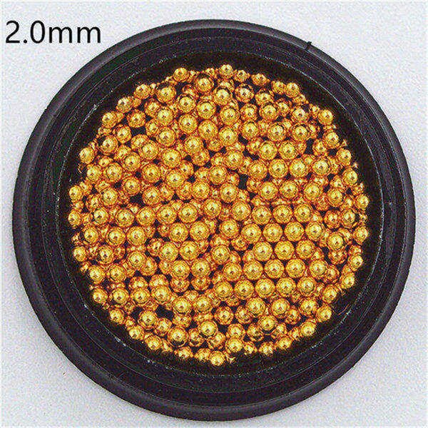 0.4-3.0mm Caviar Metal Beads Steel Ball Nail Studs CAVIAR BEADS ROSE GOLD sliver black 3D Nail Art manicure diy supplies tools