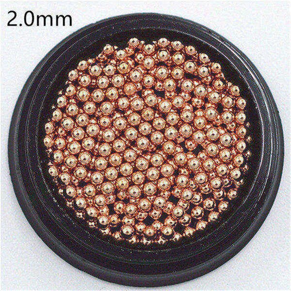 0.4-3.0mm Caviar Metal Beads Steel Ball Nail Studs CAVIAR BEADS ROSE GOLD sliver black 3D Nail Art manicure diy supplies tools