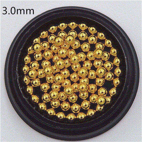 0.4-3.0mm Caviar Metal Beads Steel Ball Nail Studs CAVIAR BEADS ROSE GOLD sliver black 3D Nail Art manicure diy supplies tools