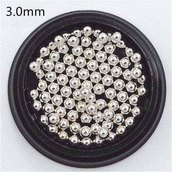 0.4-3.0mm Caviar Metal Beads Steel Ball Nail Studs CAVIAR BEADS ROSE GOLD sliver black 3D Nail Art manicure diy supplies tools