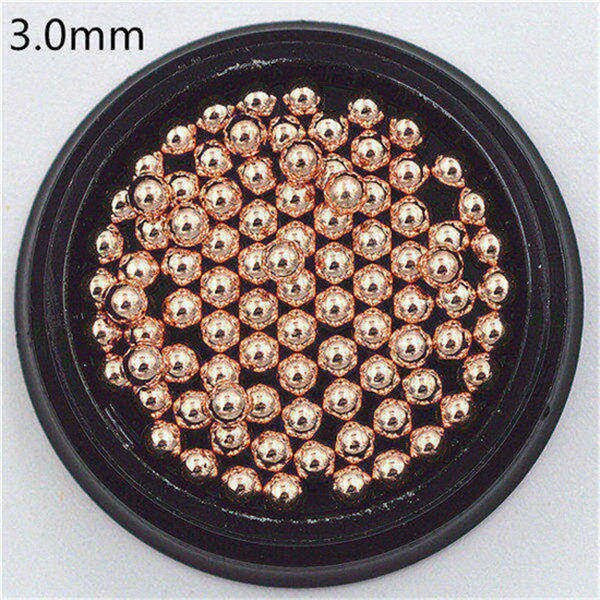 0.4-3.0mm Caviar Metal Beads Steel Ball Nail Studs CAVIAR BEADS ROSE GOLD sliver black 3D Nail Art manicure diy supplies tools