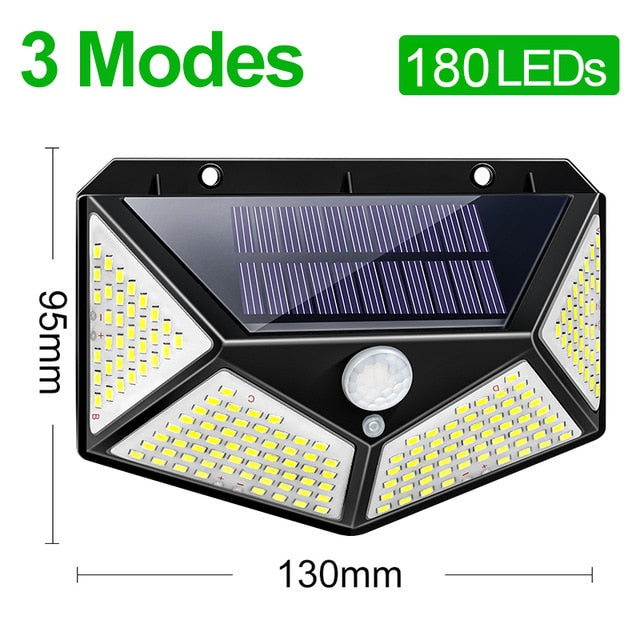 Goodland 180 100 LED Solar Light Outdoor Solar Lamp Powered Sunlight Waterproof PIR Motion Sensor Light for Garden Decoration