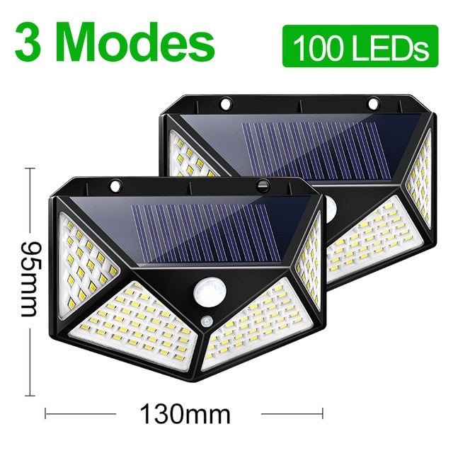 Goodland 180 100 LED Solar Light Outdoor Solar Lamp Powered Sunlight Waterproof PIR Motion Sensor Light for Garden Decoration