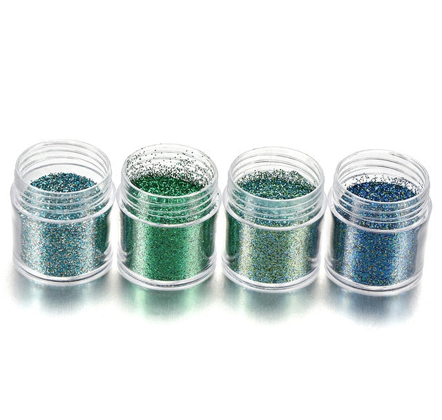 4 Bottles/set Glitter Sequin Powder UV Resin Epoxy Molds For Resin Nail Art Decoration Craft Jewelry Making Supplies Accessories