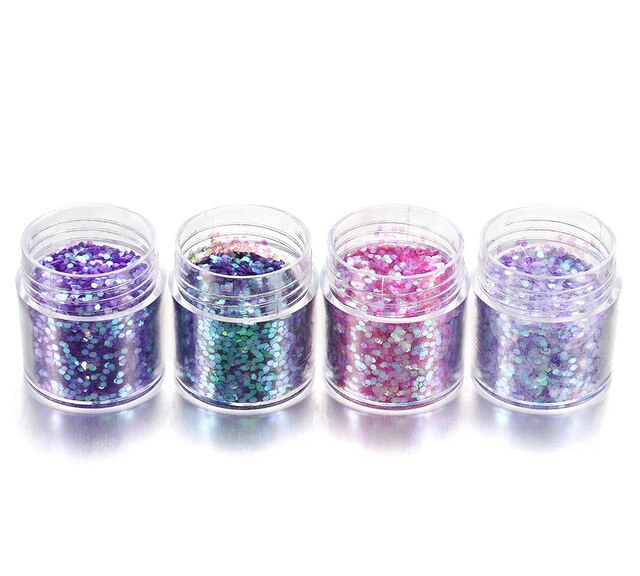 4 Bottles/set Glitter Sequin Powder UV Resin Epoxy Molds For Resin Nail Art Decoration Craft Jewelry Making Supplies Accessories