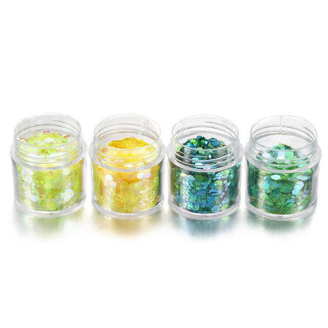 4 Bottles/set Glitter Sequin Powder UV Resin Epoxy Molds For Resin Nail Art Decoration Craft Jewelry Making Supplies Accessories