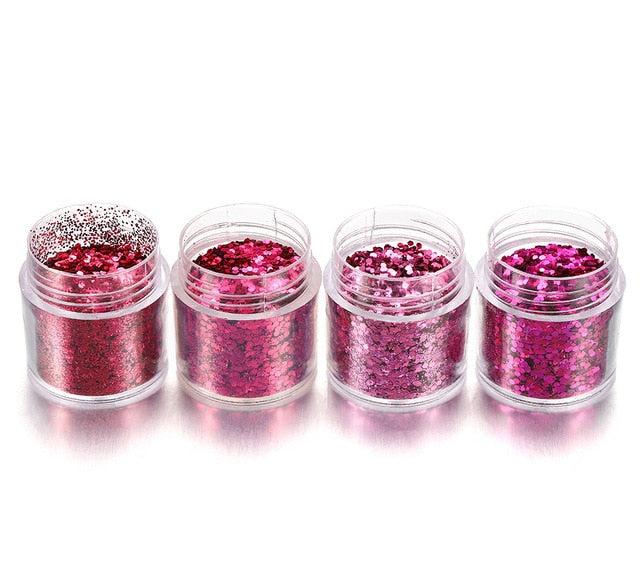4 Bottles/set Glitter Sequin Powder UV Resin Epoxy Molds For Resin Nail Art Decoration Craft Jewelry Making Supplies Accessories