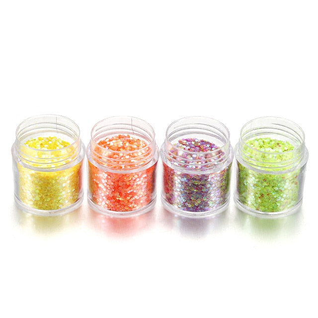 4 Bottles/set Glitter Sequin Powder UV Resin Epoxy Molds For Resin Nail Art Decoration Craft Jewelry Making Supplies Accessories