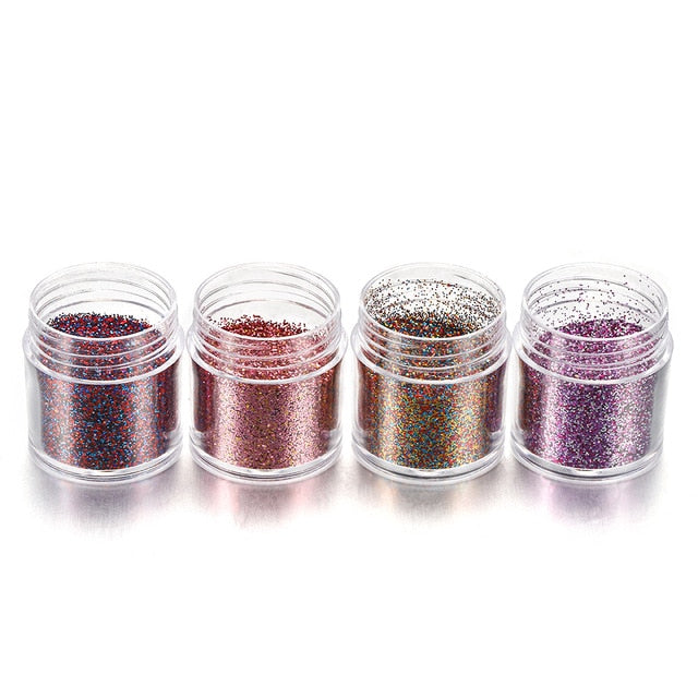 4 Bottles/set Glitter Sequin Powder UV Resin Epoxy Molds For Resin Nail Art Decoration Craft Jewelry Making Supplies Accessories