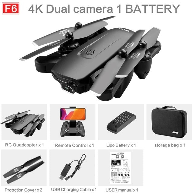 2021 NEW F6 Drone GPS 4K 5G WiFi Live Video FPV Quadrotor Flight 25 Minutes Rc Distance 1000m Drone HD Wide-Angle Dual Camera