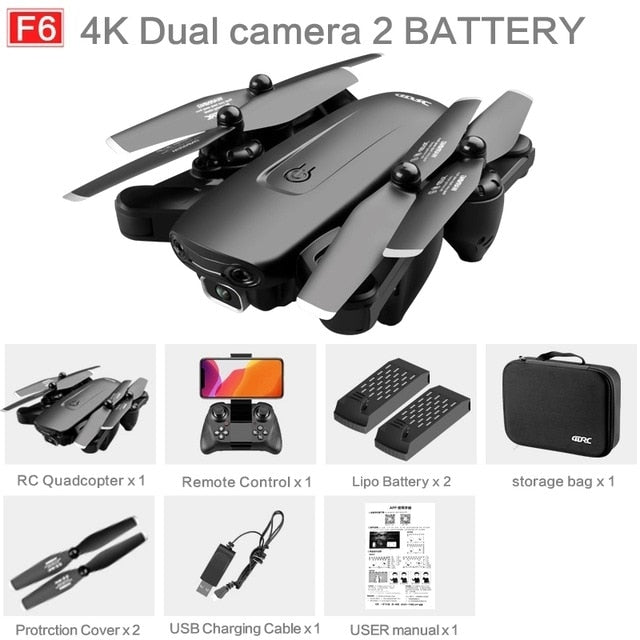 2021 NEW F6 Drone GPS 4K 5G WiFi Live Video FPV Quadrotor Flight 25 Minutes Rc Distance 1000m Drone HD Wide-Angle Dual Camera