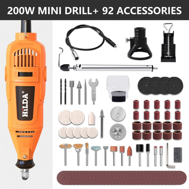 HILDA Electric Drill Dremel Grinder Engraver Pen Grinder Mini Drill Electric Rotary Tool Grinding Machine Dremel Accessories