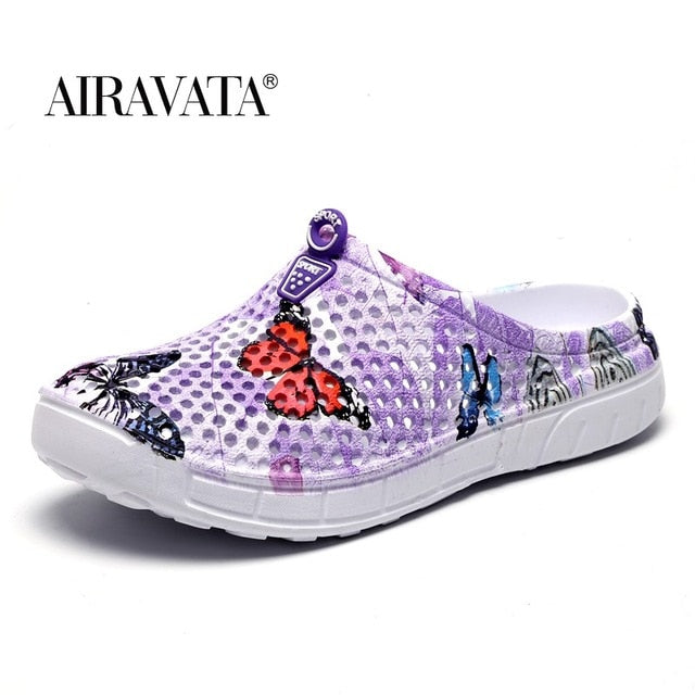 Women Fashion Clogs Beach Sandals Hollow Shoes Travel Outdoor Leisure Slippers Garden Clogs