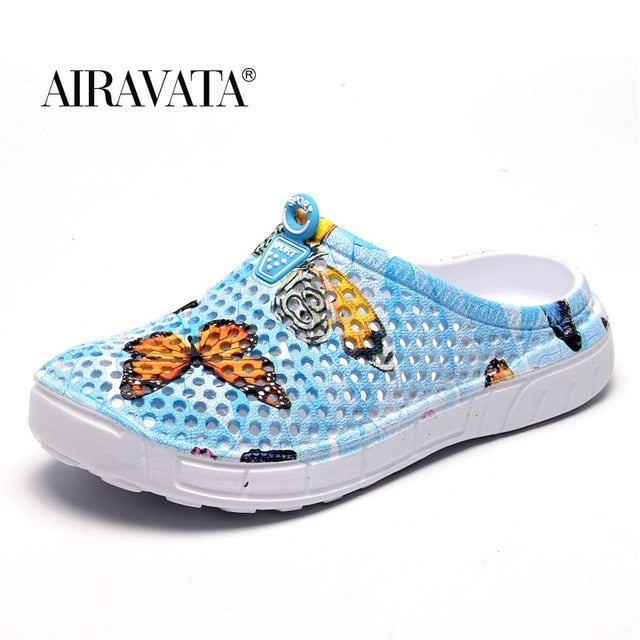 Women Fashion Clogs Beach Sandals Hollow Shoes Travel Outdoor Leisure Slippers Garden Clogs