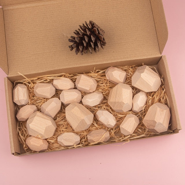 Baby Building Block Wooden Stacked Stone Educational Toy Stacking Game Rainbow Wooden Toy Ship From Spain and USA