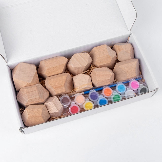 Baby Building Block Wooden Stacked Stone Educational Toy Stacking Game Rainbow Wooden Toy Ship From Spain and USA