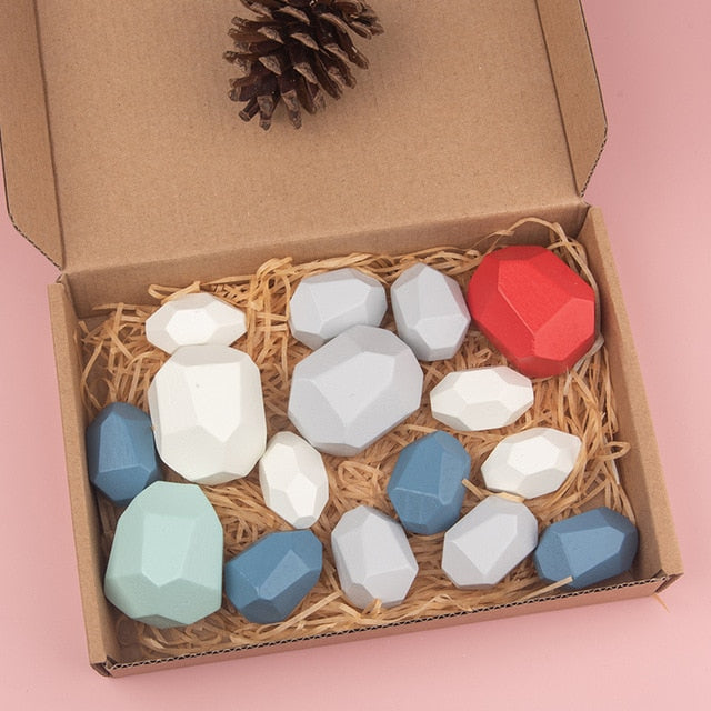 Baby Building Block Wooden Stacked Stone Educational Toy Stacking Game Rainbow Wooden Toy Ship From Spain and USA