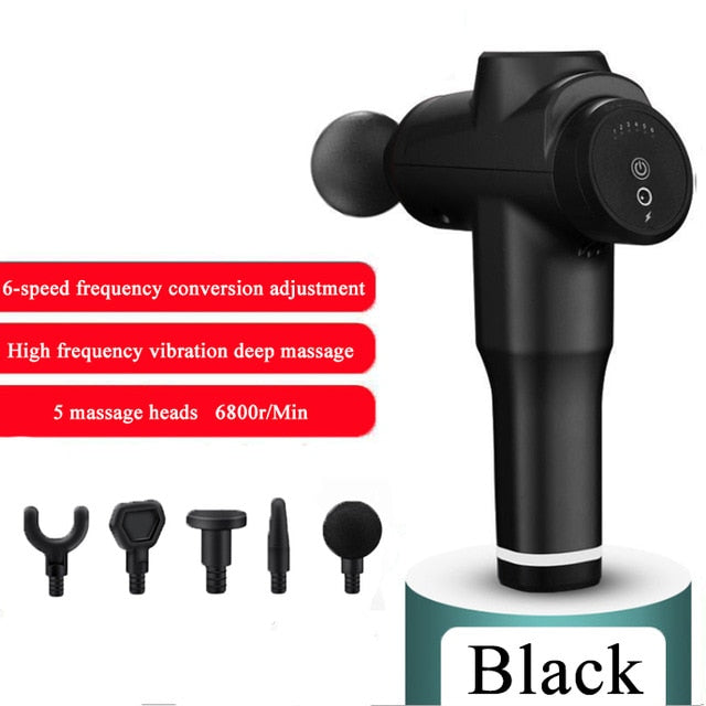 2021 New 7800r LCD Display Body Massage Gun Exercising Muscle Electric Massager for Body and Neck Vibrator Deep Slimming Shaping