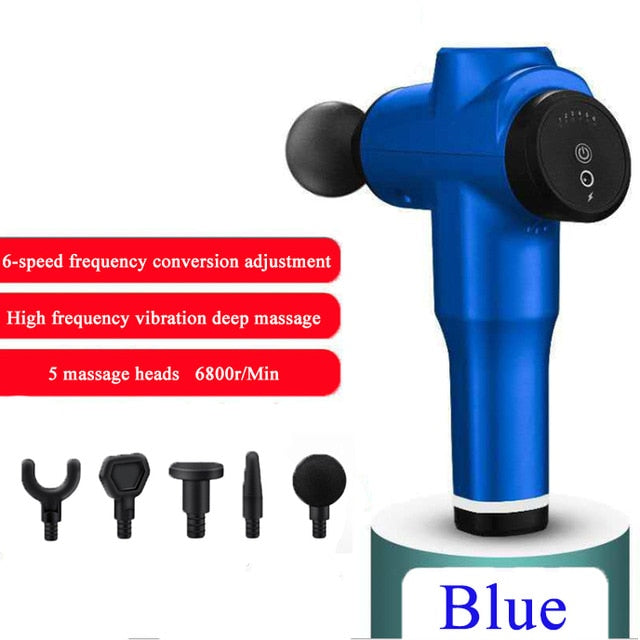 2021 New 7800r LCD Display Body Massage Gun Exercising Muscle Electric Massager for Body and Neck Vibrator Deep Slimming Shaping