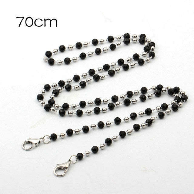 New Adjustable Acrylic Mask Lanyard Mask storage artifact Portable mask storage chain Student chains for storing masks holder