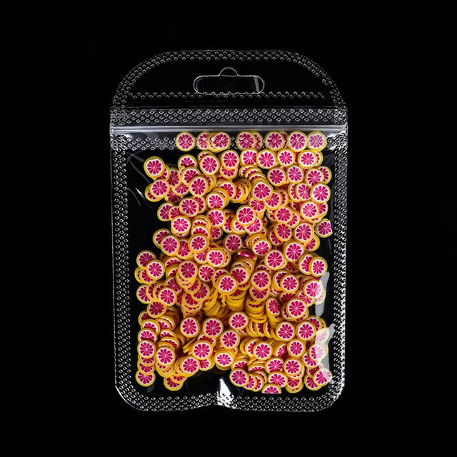 Nail Art Deco Fruit Slices Filler For Nail Art Slime Fruit Addition For Charm Slime Accessories Supplies Decoration Toy
