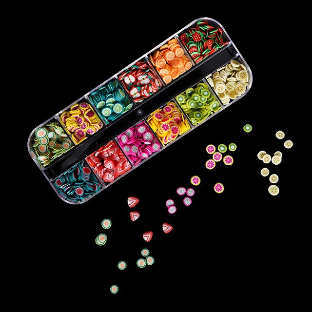 Nail Art Deco Fruit Slices Filler For Nail Art Slime Fruit Addition For Charm Slime Accessories Supplies Decoration Toy