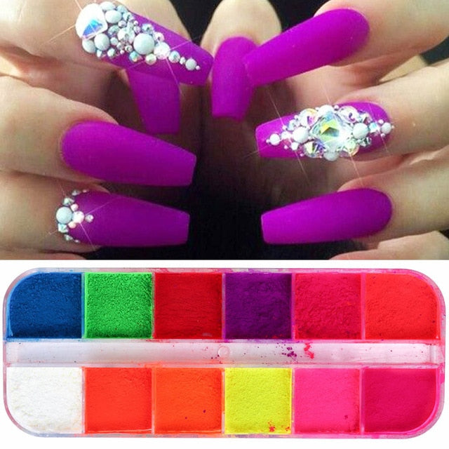 33 Styles Nail Art Sequins 12 Grid Boxed Nail Gold and Silver Glitter Heart-shaped Butterfly Patch Set Nails Nail Supplies