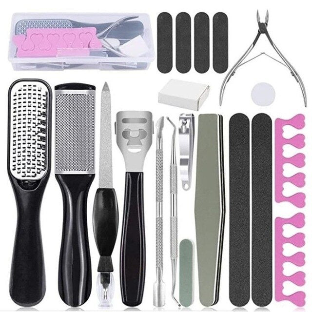 Professional Pedicure Rasp Tools Manicure Foot Care File Set Dead Hard Skin Callus Remover Scraper Pedicure Feet Care Tool Kit