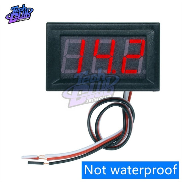 DC 8-18V IPX6 Waterproof Digital Voltmeter 12V Car Boat Motorcycle 0.56inch LED Display Volt Voltage Meter Mini Tester Panel