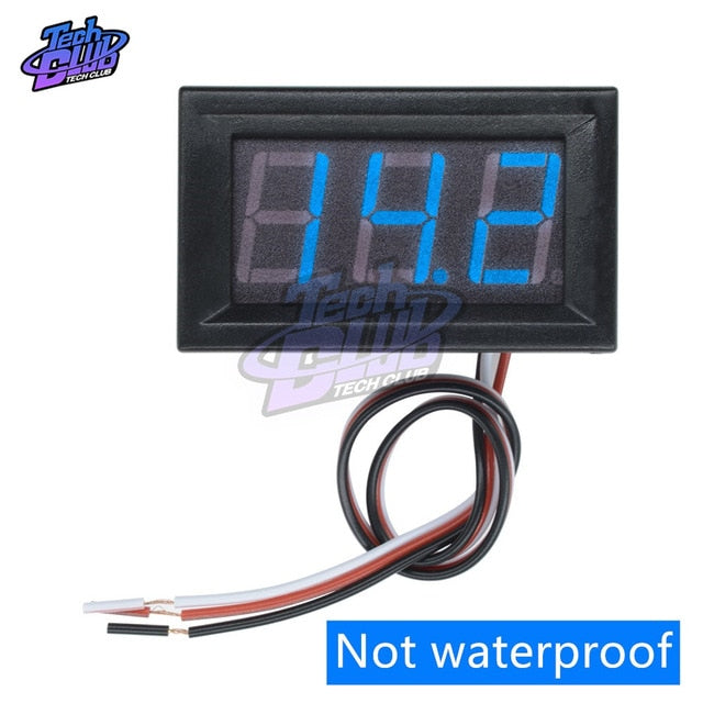 DC 8-18V IPX6 Waterproof Digital Voltmeter 12V Car Boat Motorcycle 0.56inch LED Display Volt Voltage Meter Mini Tester Panel